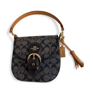 Coach Kleo Shoulder Bag 17 In Signature Chambray - 2 Way - Great Condition